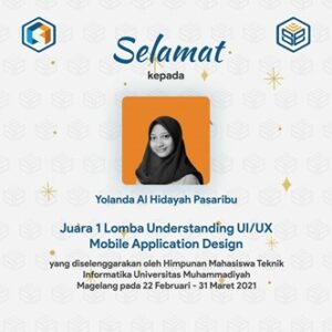 Prestasi Software Engineering Juara 1 Lomba UI/UX Mobile Design 2021